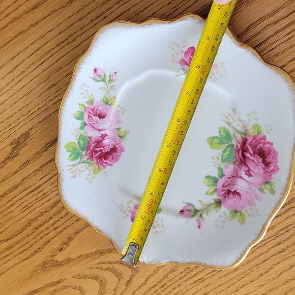 American Beauty Bone China Plate VINTAGE MCM - Picture 5 of 6